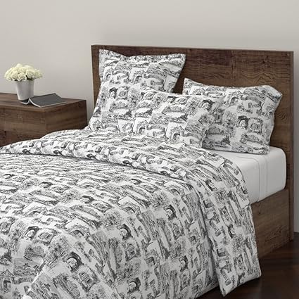 Amazon Com Roostery Paris Duvet Cover French Toile France