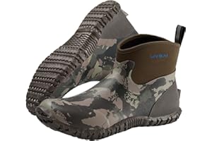 UVSAI Men's Waterproof 5.3-inch Ankle High Garden Shoes Rain Boots Slip-On Footwear for Gardening Farming Lawn Care Yard Work