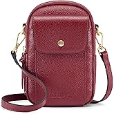Kattee Small Leather Crossbody Bags for Women, Crossbody Cell Phone Purses Shoulder Handbags with Card Slots, RFID Blocking