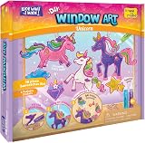 Imagimake Window Art Unicorn Craft Kit 16 Glass Paints Kids Window Suncatcher view 7