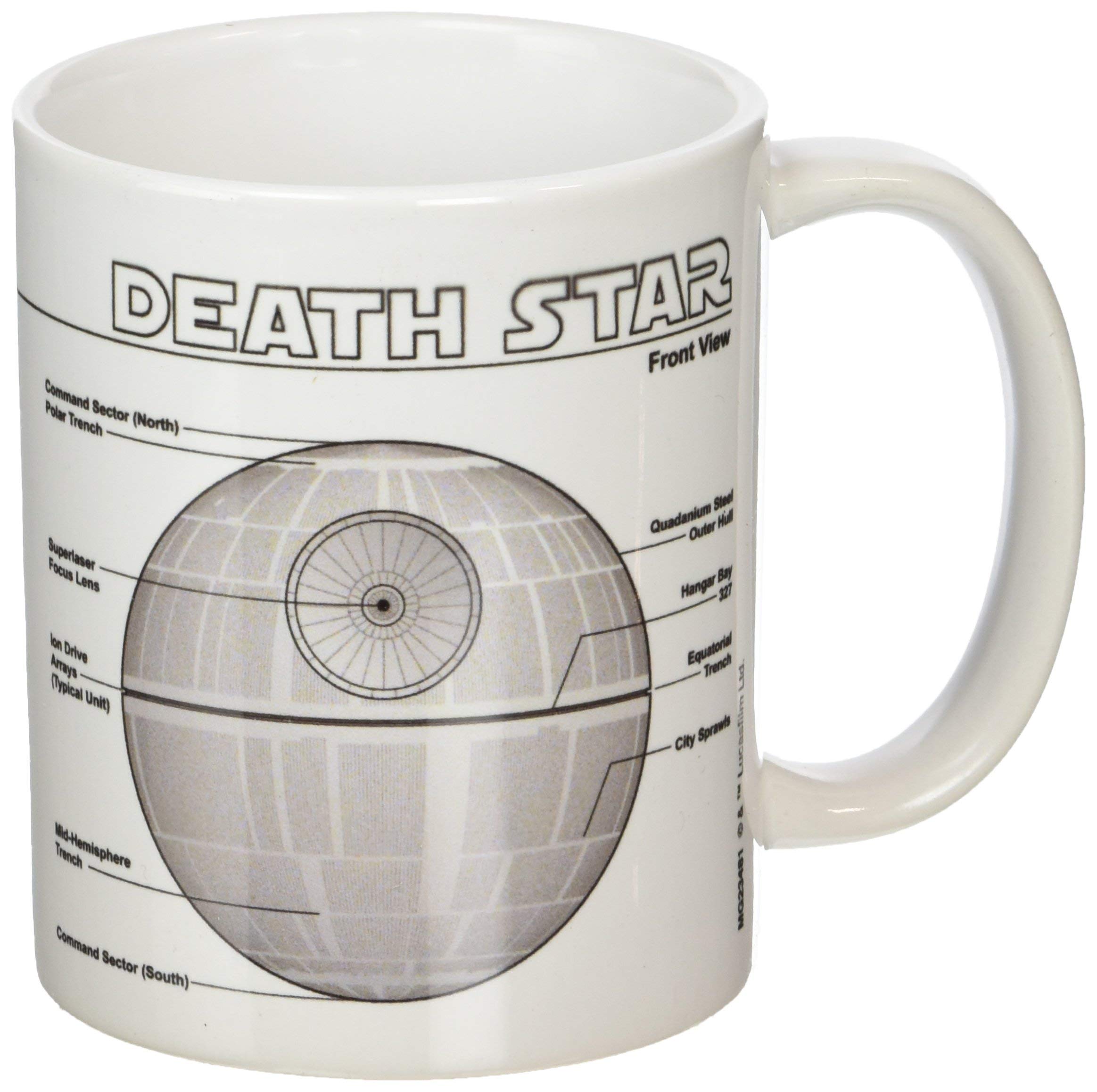 Star Wars Porcelain Death Star Sketch Mug, 11 oz, 315 ml