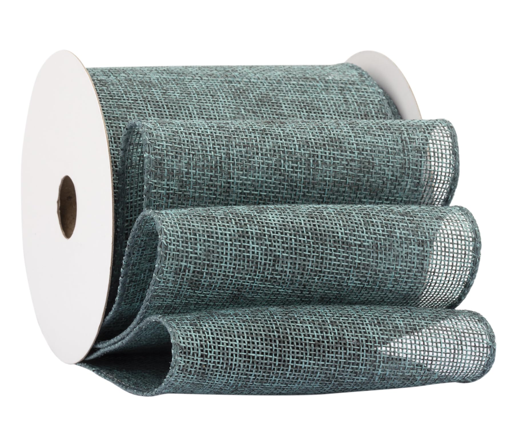 Fondersy 9-Meter Teal Burlap Ribbon Wired Burlap Ribbon - 100mm Width for Gift Wrapping, Floral Arrangements, Wreath Making, and Christmas Decor
