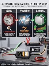 MOTOPOWER MP00205A 12V 800mA Battery Charger Maintainer UK Plug view 6