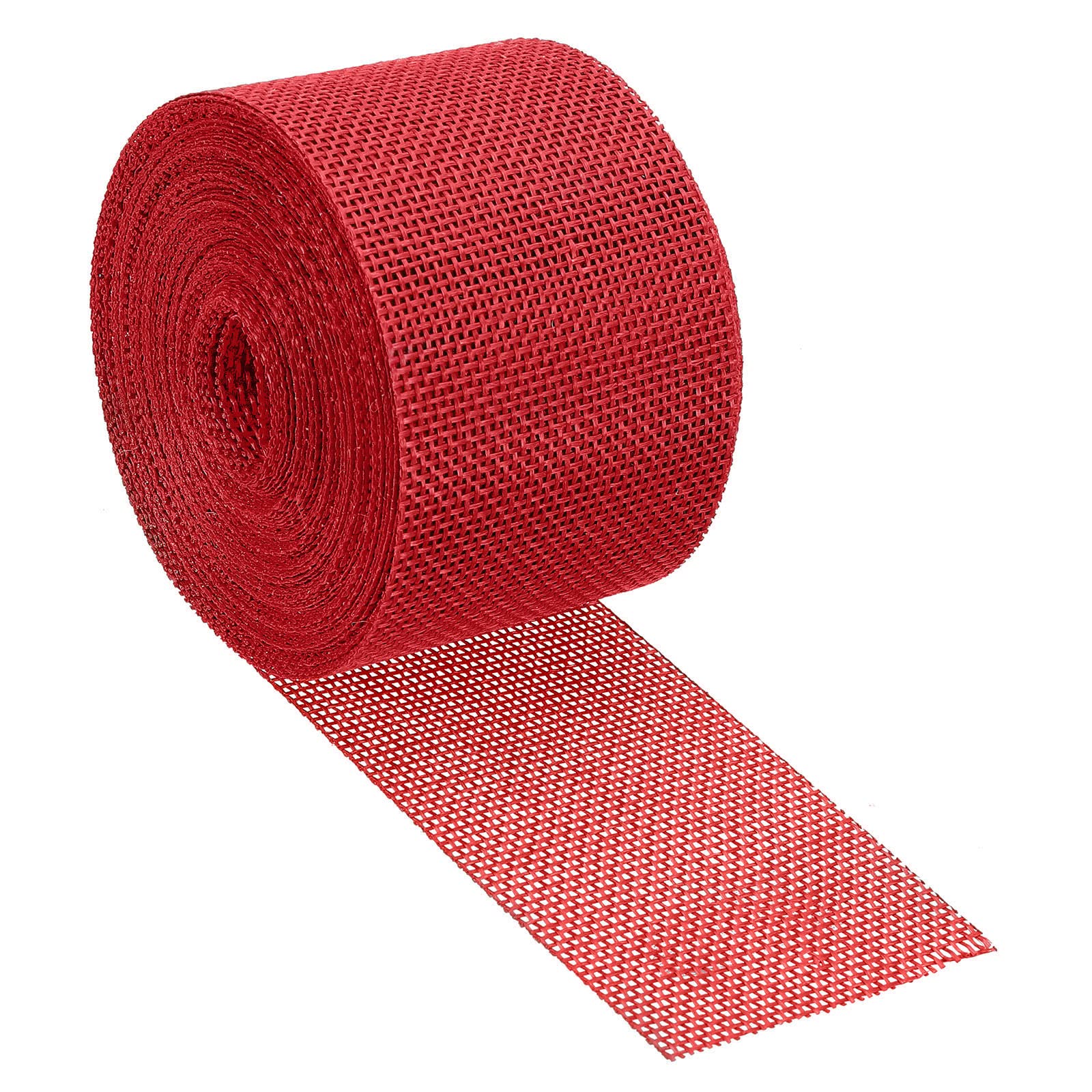 PATIKIL 2 Inch Wide 11 Yards Burlap Fabric Ribbon, Jute Crafts Roll Wrapping for Party Home DIY Wrapping Decoration Red — image 1