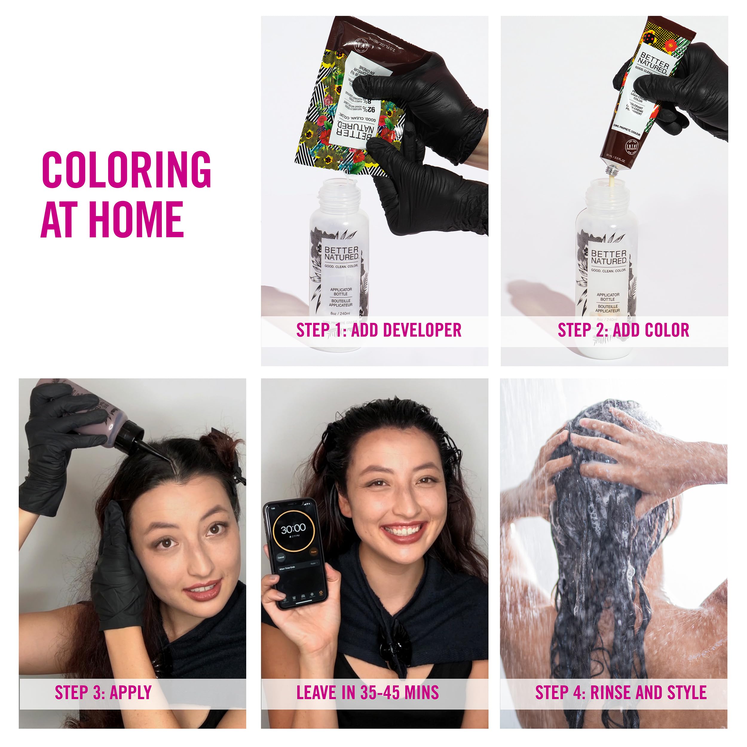 Better Natured 7WB Medium Warm Beige Blonde Permanent Hair Color Dye Kit (Color, Developer, Barrier Cream, Gloves, Cleaning Wipe, Shampoo and Conditioner) Radiant Color that Lasts up to 8 Weeks