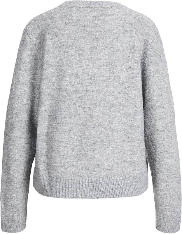 Jxevi Crew Neck Knit, Color Gris, M para Mujer