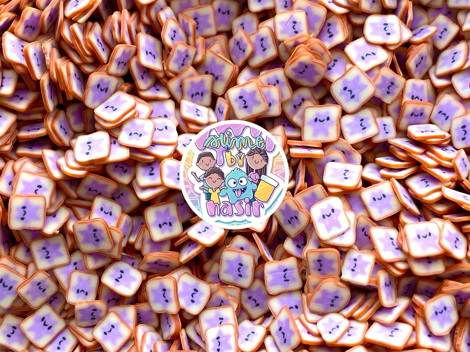 Generic 50g Peanut Butter and Jelly Toast Fake Sprinkles Clay Sprinkle for Slime decoden Cookies | DIY Polymer Clay Fimo Slice Fake Baking Slime by Nasir Slime Supplies