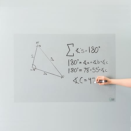 Think Board ホワイトボード 壁ステッカー 自己粘着性 クリア ミディアム 剥がして貼る デカール ドライイレース リムーバブルメッセージボード 自宅 オフィス 寮用 整理 ブレインストーミングに最適 2フィート X 3フィート ホワイトボード 文房具 Amazon