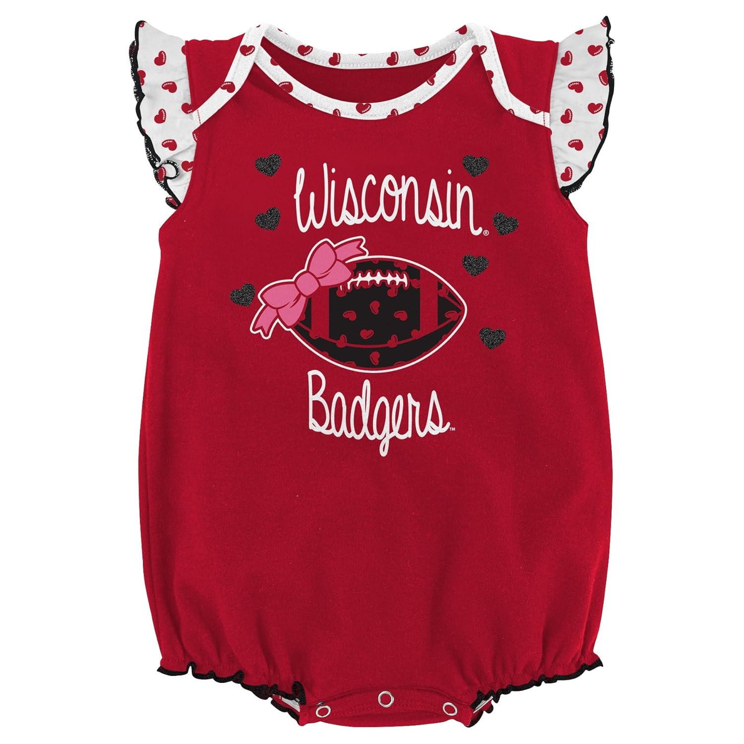 NCAA by Outerstuff NCAA boys Heart Fan 2 Piece Onesie Set