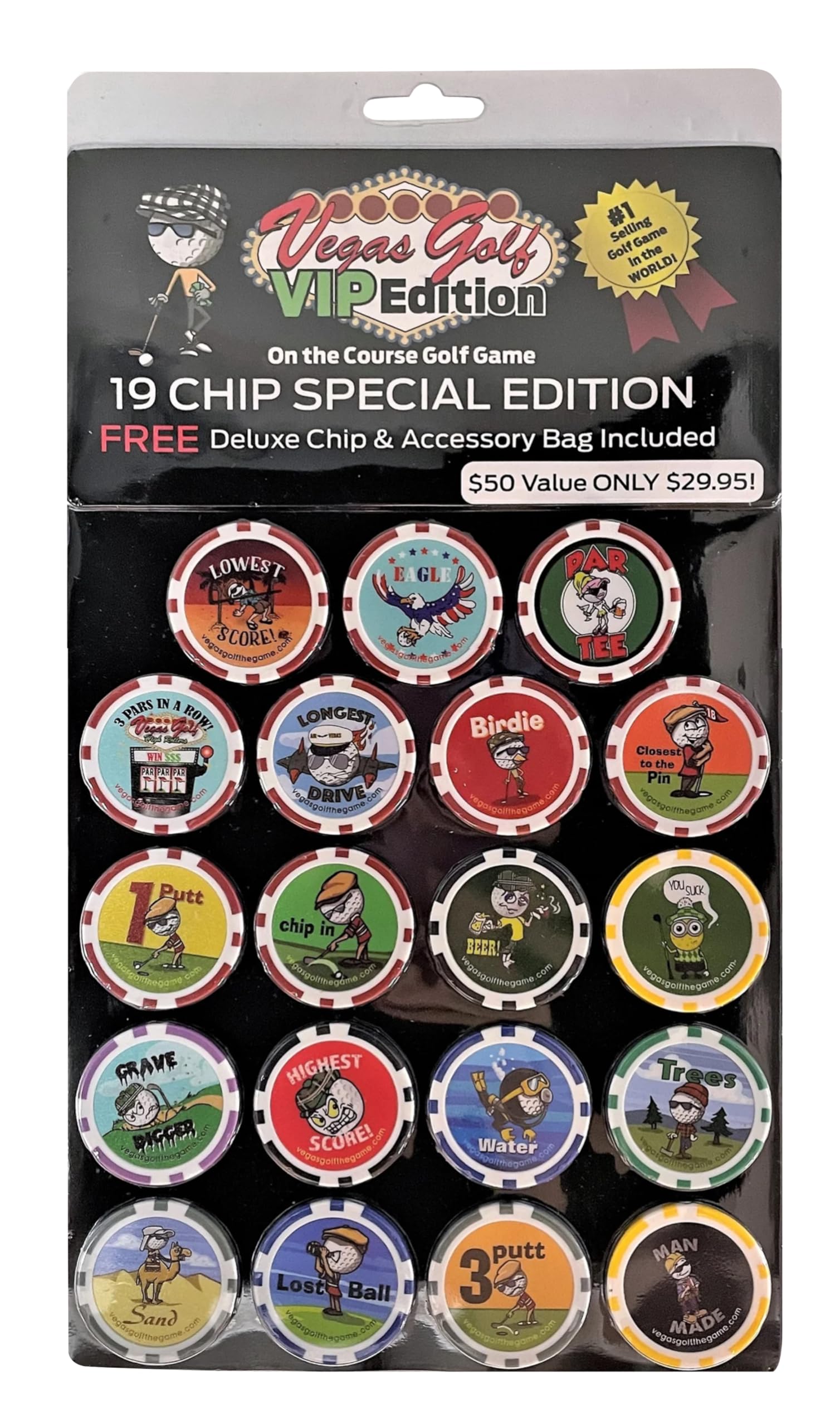 Vegas Golf VIP Edition 19 chip game with Free Deluxe Tee Bag — image 1