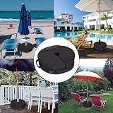 LATERN Patio Umbrella Sandbag 46CM Round Detachable Base Stand Weights Bag up view 7