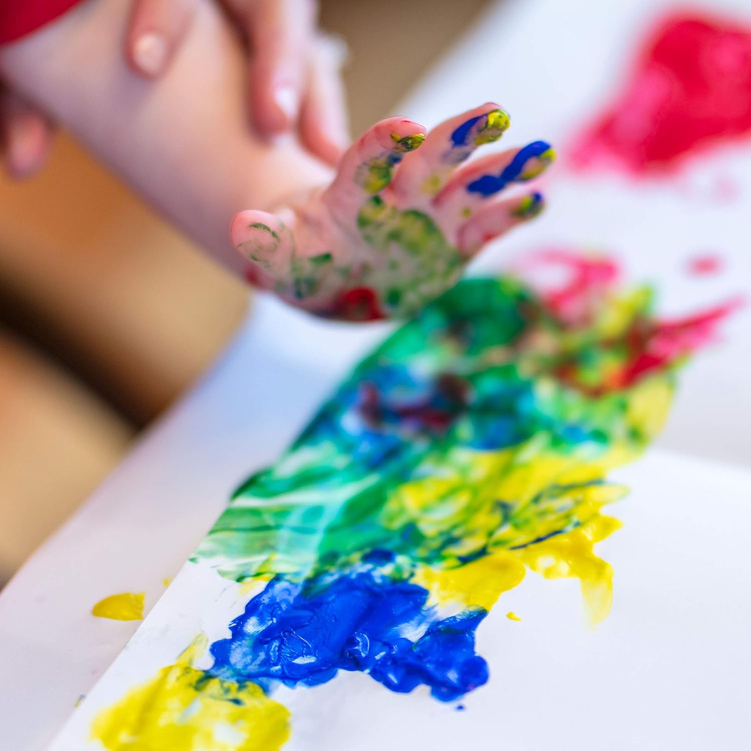 Crayola Washable Finger Paints, Stocking Stuffers for Toddlers & Kids, 6 Count: Toys & Games