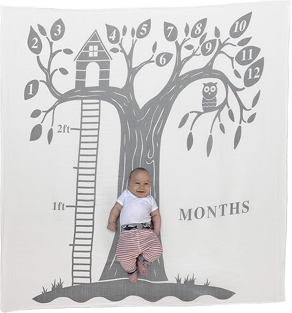 Amazon Co Jp Dejaroo 赤ちゃん用 初めての節目ブランケットとフェルトサークルセット 服 ファッション小物