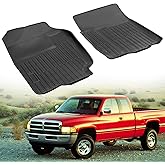 Floor Mats for Dodge Ram 1500 1994-2001 for Ram 2500 3500 1994-2002 Liner Crew Quad Classic Cab,All Weather Season Protection Truck Front Rubber Carpet 2000 2002 1999 1998 1997 1996 1995 Accessories