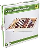 GREAT 6 - IN - 1 GAME SET: Chess, Checkers, Backgammon, Poker Dice, Dominoes, and Playing Cards!
