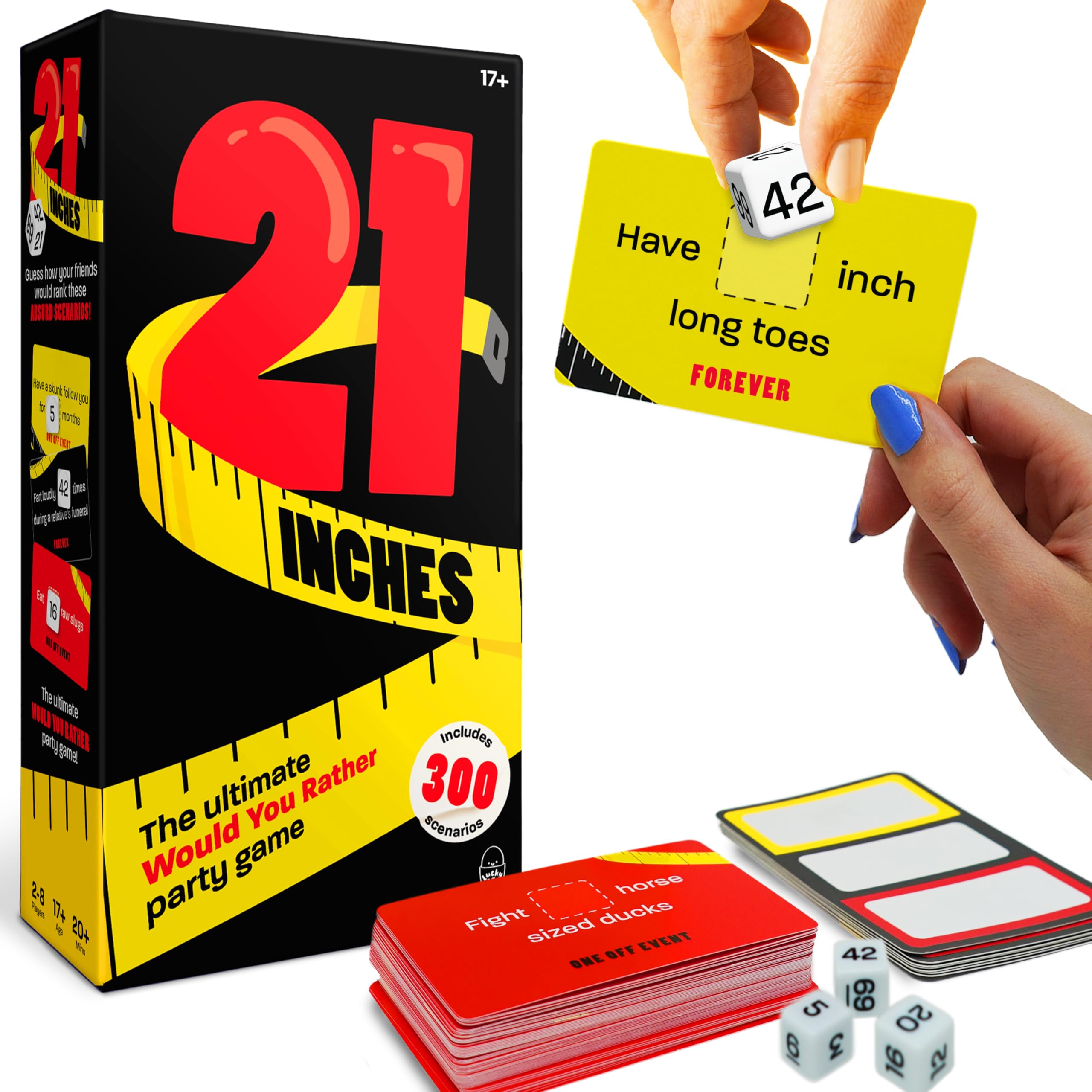 Lucky Egg 21 Inches Game - Engaging Card Games for Adults - Fun Group Games for Parties and Get Togethers - Easy to Play Party Games for Grown Ups and with Friends