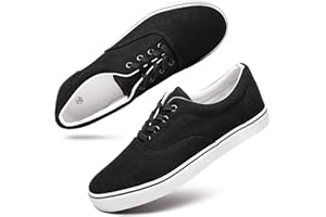 yageyan Men’s Low Top Canvas Walking Shoes Lace-up Fashion Sneakers Casual