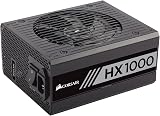 Corsair HX1000 1000W 80+ Platinum Fully Modular PSU CP-9020139-UK Black view 2