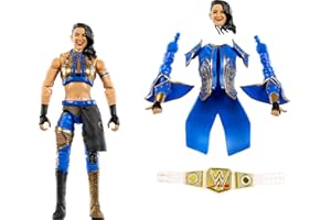 Mattel WWE Ultimate Edition Action Figure & Accessories Set Bayley 6-inch Collectible with Swappable Heads & Hands, 30 Articulation Points