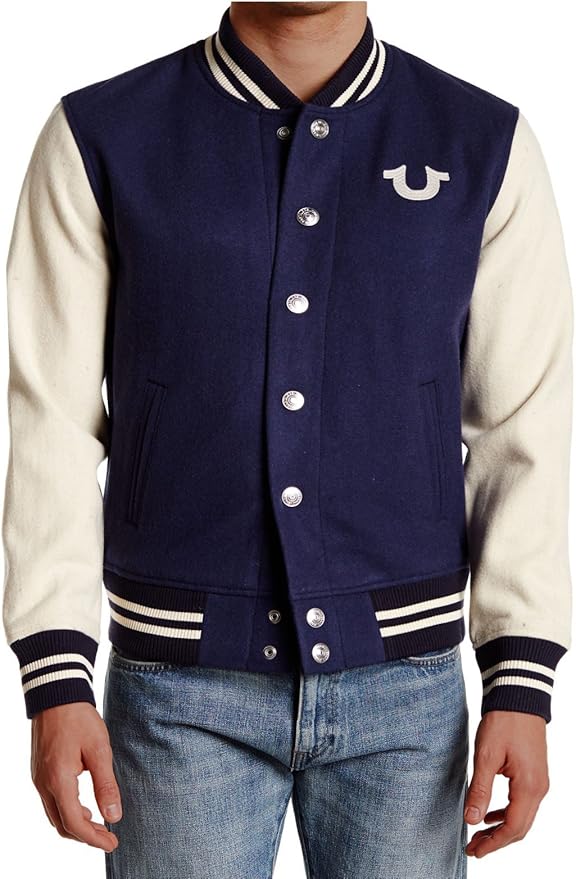True Religion Men's Collegiate Varsity JacketNavy at Amazon Men’s