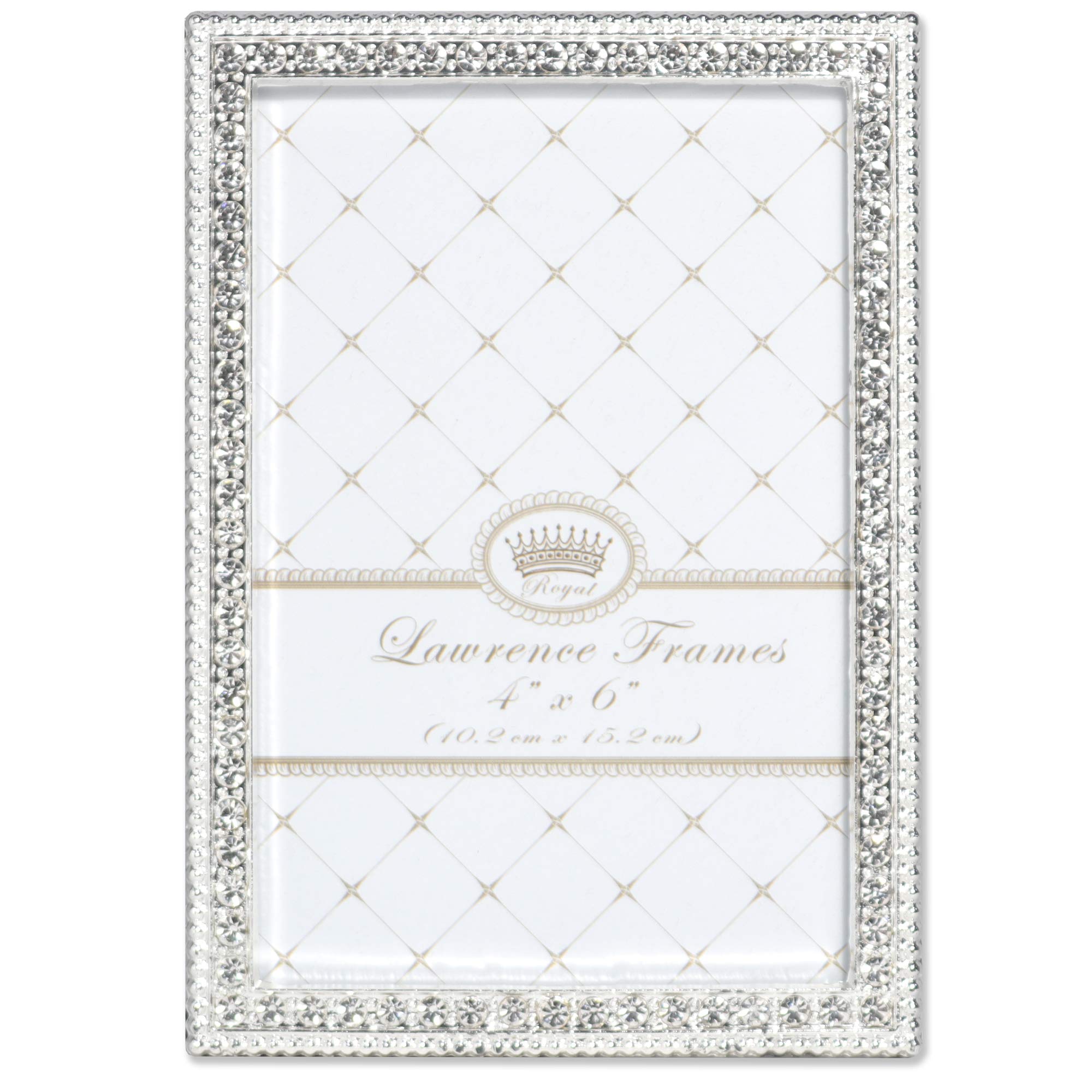 Lawrence Frames Picture Frame, Metal, Silver, 4x6