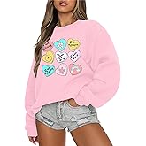 MAXIMGR Valentines Sweatshirt Women Teacher Valentine Shirts sequin Love Heart Graphic Tee Valentine's Day Gift Pullover