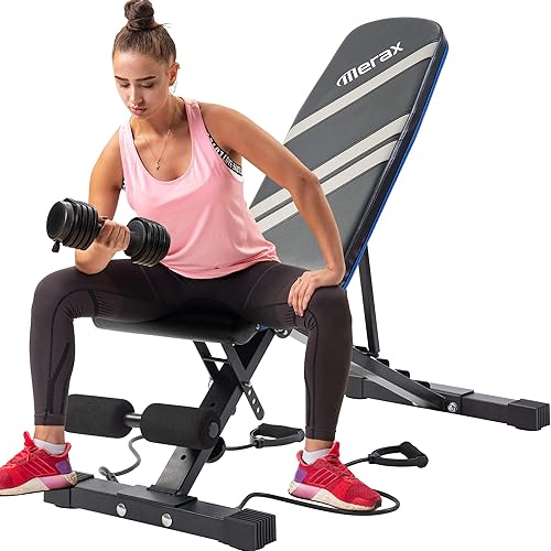 Merax Adjustable Workout Bench Folding Utility 500LBS Super Max