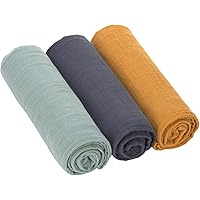 Furora BABY Mullwindeln & Pucktuch 120x120 Cm XXL (weiche Musselin Bio-Baumwolle) Oeko-TEX 100 Mulltücher Baby | Saugtark + 60 Grad Waschbar | Stoffwindeln Tuch, Große Spucktücher (Flower