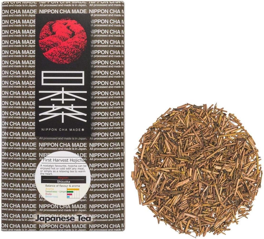 Nippon Cha - Shizuoka Hojicha - Premium Hojicha Tea - Roasted Japanese Green Tea - High Antioxidants - Delicious Hot or Cold - Finest Loose Tea - 30g