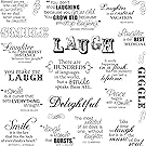 Fiskars 8-Inch by 8-Inch Quote Clear Stamps, Laugh with Me