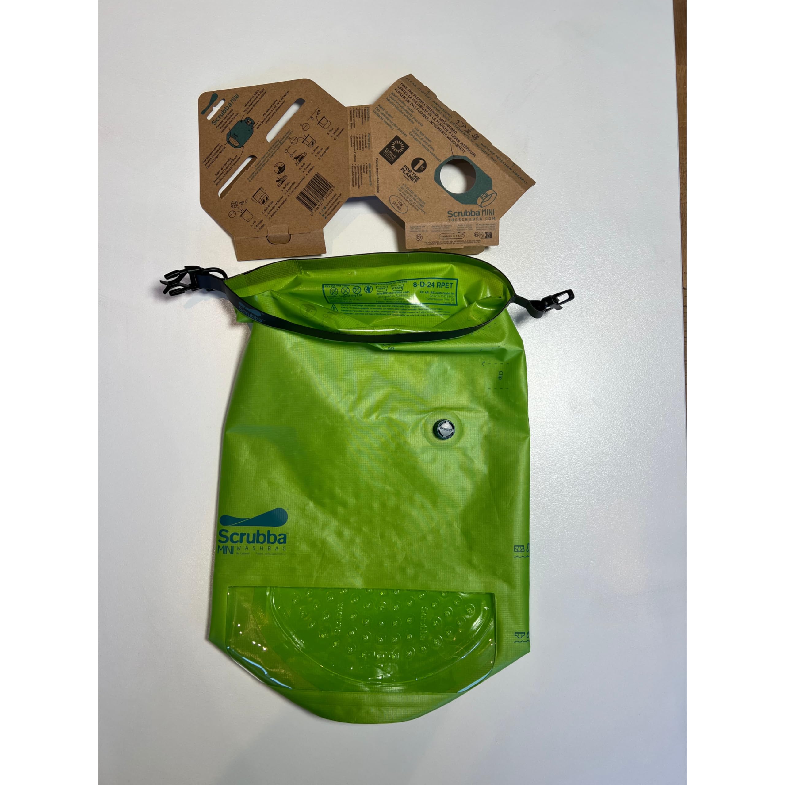 Scrubba Wash Bag MINI Ultra-Compact Washing Machine - Ideal for Travel, Camping & Hiking | Portable Washer & Dry Bag, 50% smaller than original Scrubba