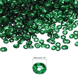 MECCANIXITY Loose Sequins 4MM Silver Backed Sequins