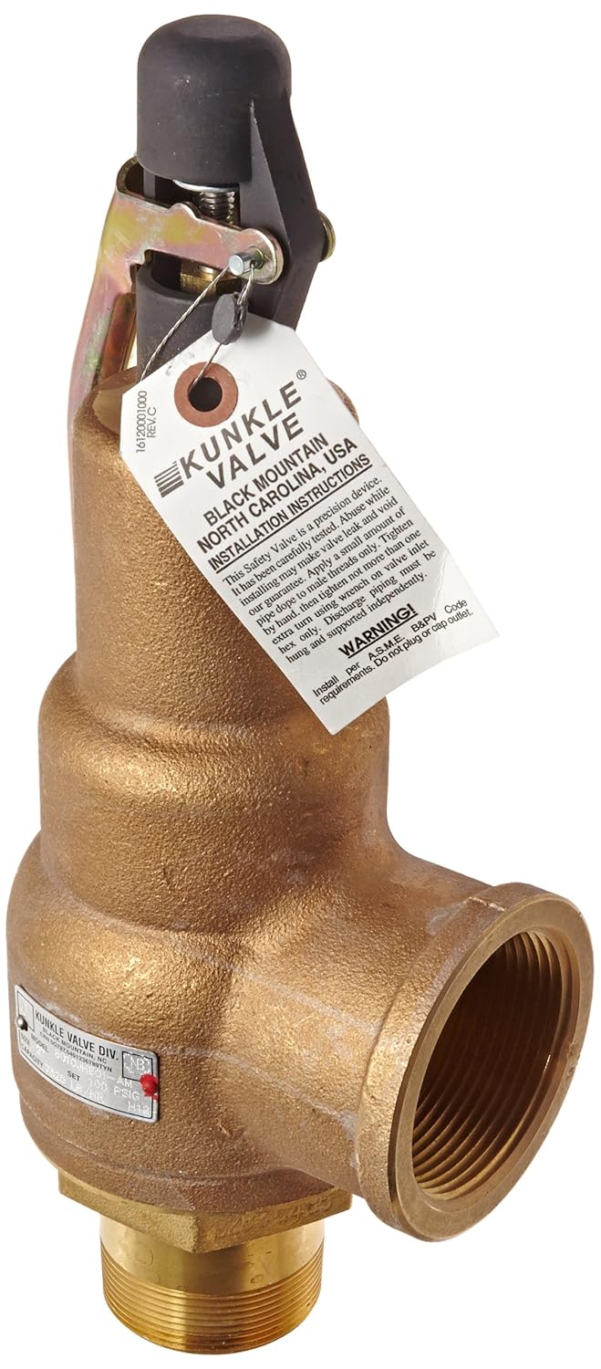 Kunkle 6010JHE01AM0100 Bronze ASME Safety Relief Valve for Steam, EPR