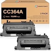 SINOPRINT 64A Toner Cartridge Black Replacement for CC364A 64X | CC364X for P4014N P4014DN P4015N P4015X P4015DN P4515N P4515X P4014 P4015 P4515 Printer (2 Pack Black)
