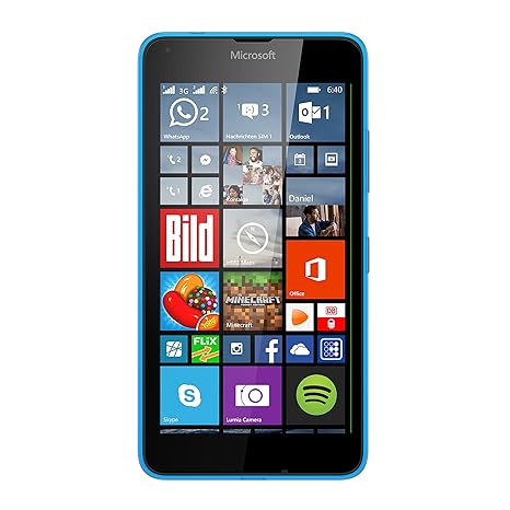 Microsoft Lumia 640 XL Dual-SIM Smartphone (5,7 Zoll (14,5 cm) Touch-Display, 8 GB Speicher, Windows 10) blau