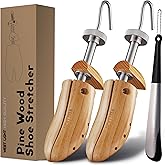 WEST LIGHT Shoe Stretcher Women,2-Way Pine Wood Women's Shoe Stretchers for Wide Feet, Loosen Tight Shoes Women’s Size 7-10