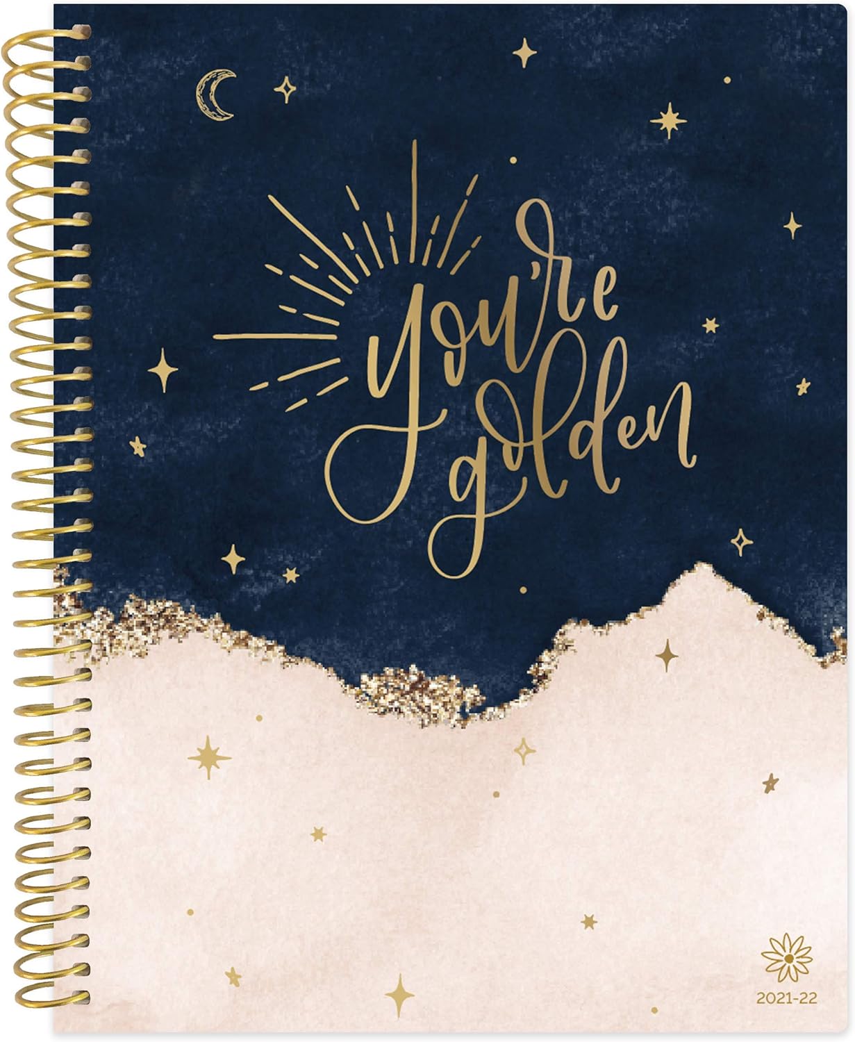 bloom daily planners 2021-2022 (8.5" x 11") Academic Year Day Planner (July 2021 - July 2022) - Weekly/Monthly Dated Agenda Calendar Organizer with Tabs - You're Golden : Office Products