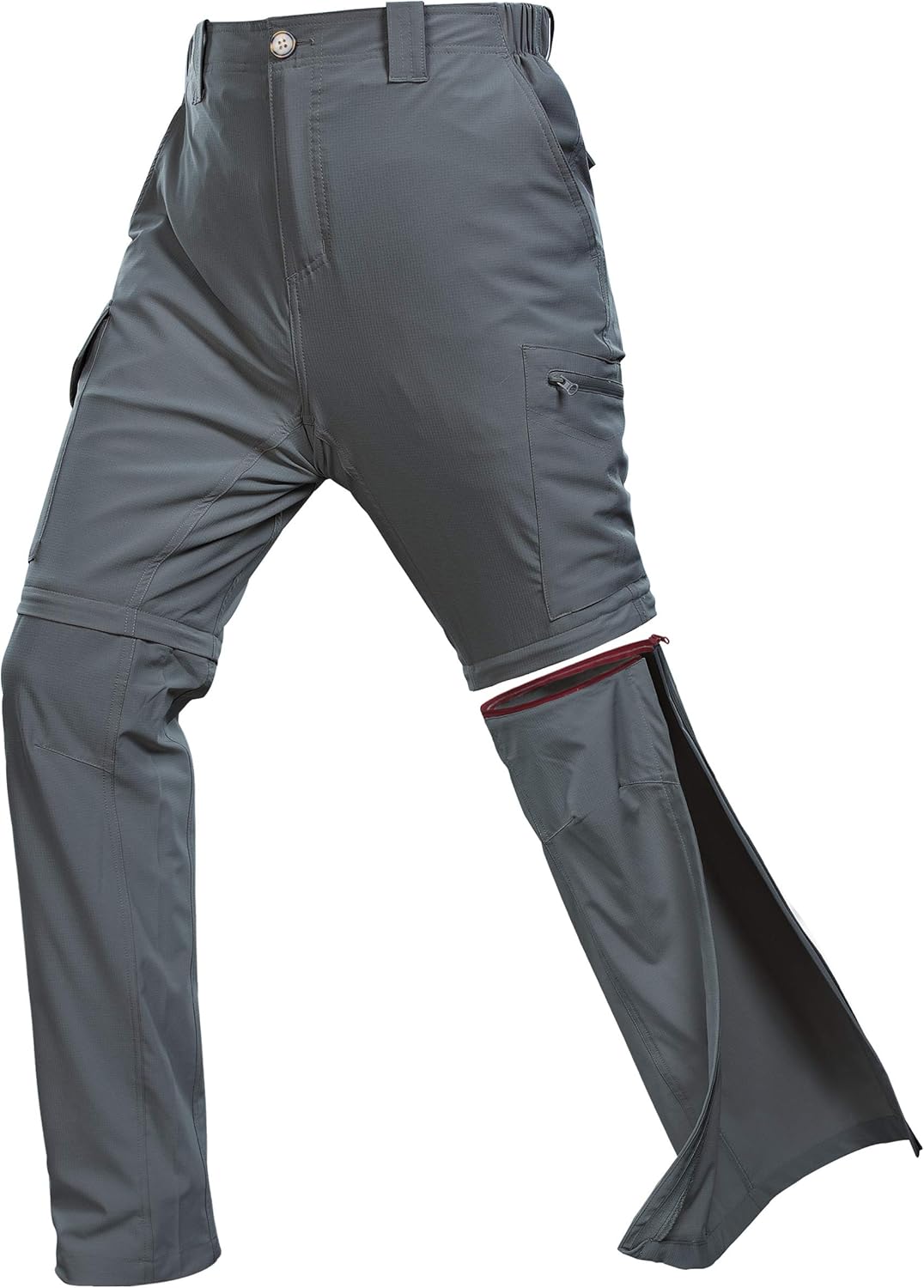 33,000ft Men's Convertible Hiking Pants, Quick Dry Stretch Zip-Off Pants, Lightweight Cargo Pants for Camping, Fishing: Clothing