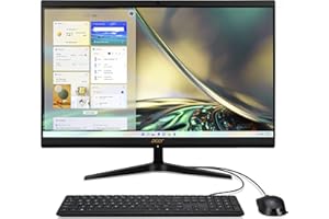 Acer Aspire C24 23.8" All-in-One, Intel Core i3-1215U, Intel Iris Xe Graphics, 8GB RAM, 1TB HDD/256GB SSD, Windows 11 Home