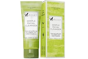ECLAT SKINCARE Gentle Facial Cleanser - Green Tea Face Wash + Aloe Vera, Vitamin C & E, All Natural Face Wash for Deep Cleansing - Hydrating & Nourishing Green Tea Cleanser, Moisturizing Face Wash for All Skin Type