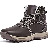 YINGCSM Men's Snow Boots Warm Fur Lined Winter Shoes Non-Slip Water-Resistant Outdoor Insulated Shoe