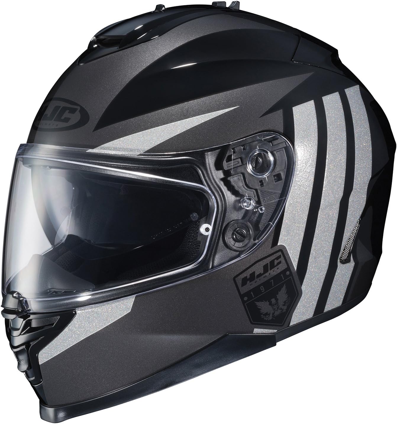 HJC IS-17 Grapple Full Face Motorcycle Helmet (MC-5 Black/Silver, X-Large)