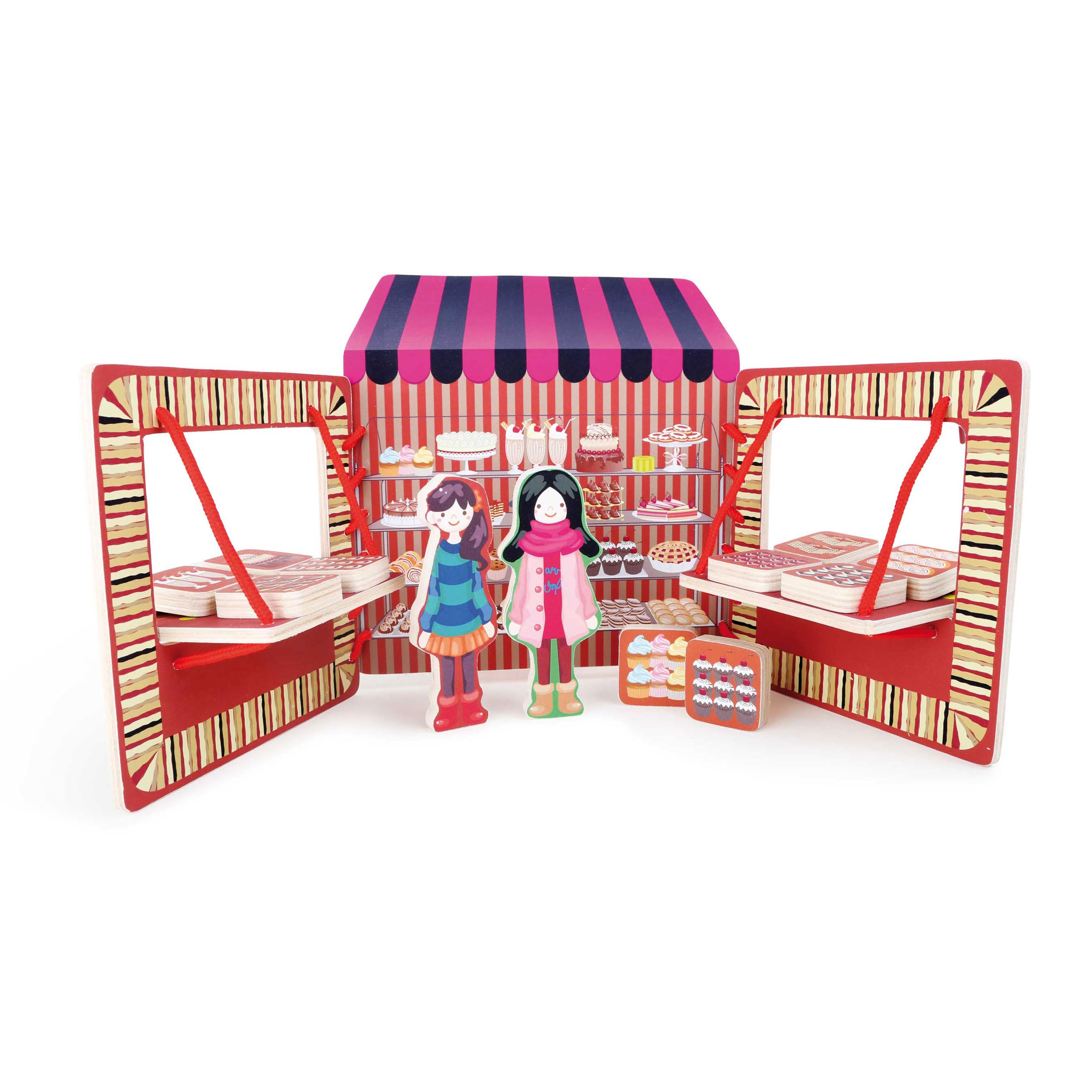 Small Foot 5884 Threading Game Sales Stand Candy, Educational Toy