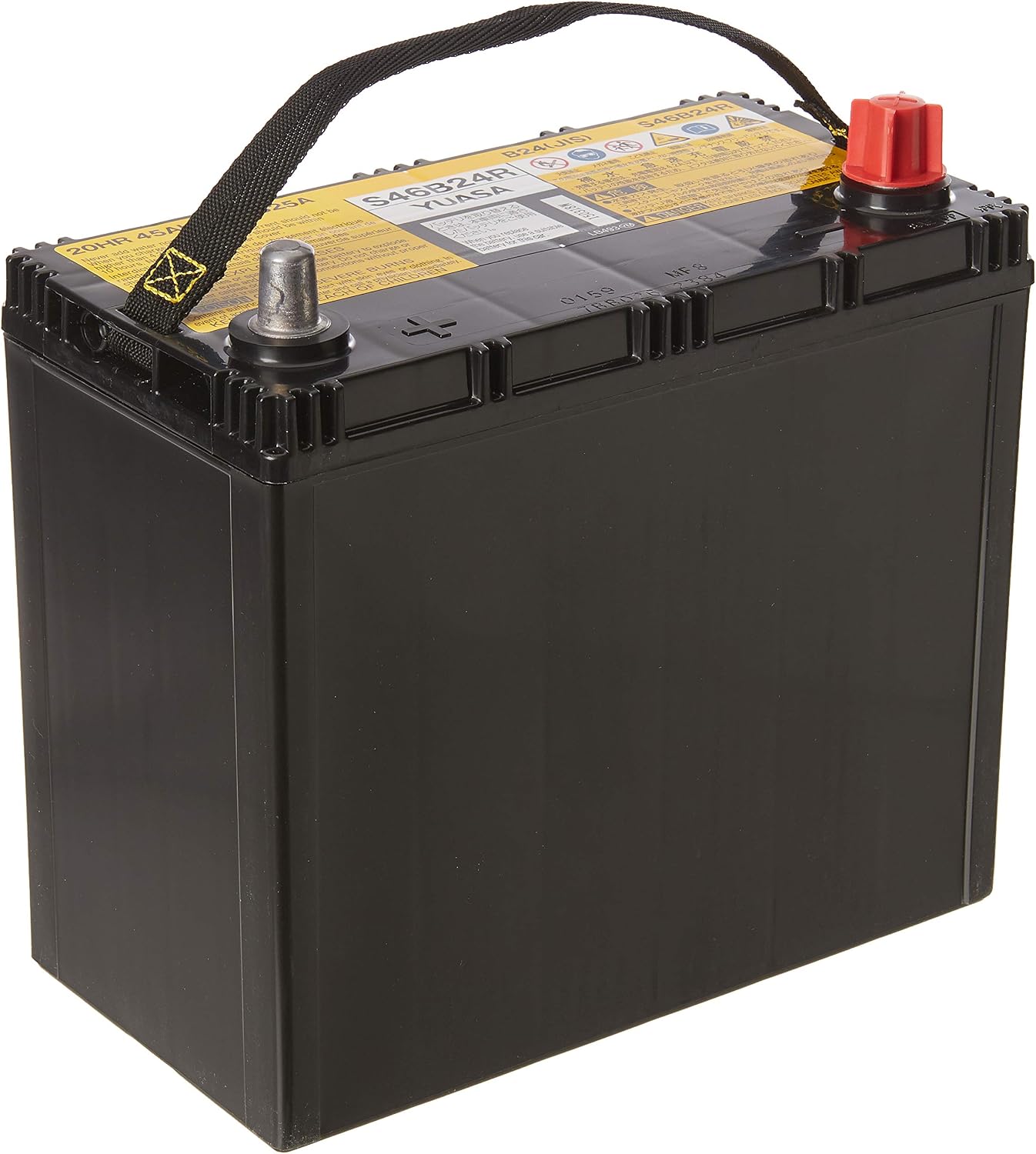 Yuasa HJ-S46B24R 12V 45Ah 325CCA GS Auxiliary AGM High Performance Car Battery, 23.8 x 12.9 x 22.7 centimetres