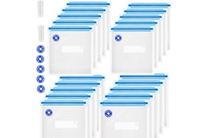 Sous Vide Bags 25Pcs, Reusable BPA Free Vacuum Sealer Bags Vacuum Food Storage Bags for Cooking/Food Storage/Microwave Heatin