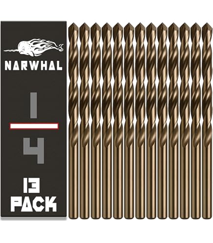 HARFINGTON 5.6mm Titanium Coated Drill Bit - M42 8% Cobalt HSS-E Drill For Stainless Steel & Metal
