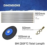 Faithfull Drain Rod Set 9M 30ft with 10 x 920mm Flexible Rods and Plunger view 2