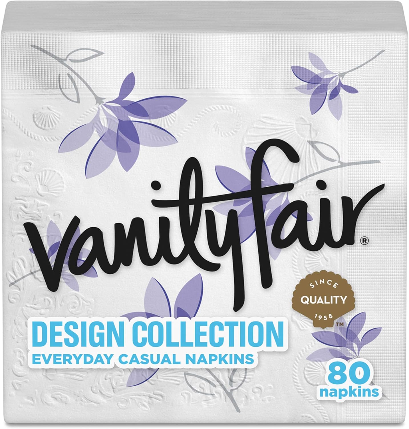 Amazon Com Vanity Fair Design Collection Napkin 80 Count Printed Napkin Health Personal Care