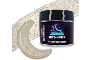 SLICE OF THE MOON Iridescent Super Gold Mica Powder | Skin Safe, Fine Pigment Powder for Epoxy Resin, Body Butter, Lip Gloss, Candle Color Dye, Soap Colorant & Slime Pigment Dust — 0.42oz (12g)
