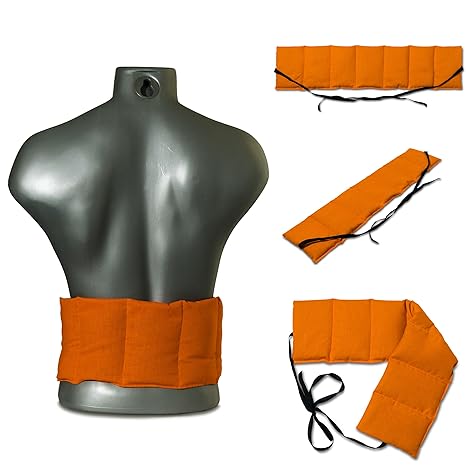 Faja térmica lumbar de semillas con siete compartimientos y cintas ...